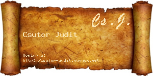 Csutor Judit névjegykártya